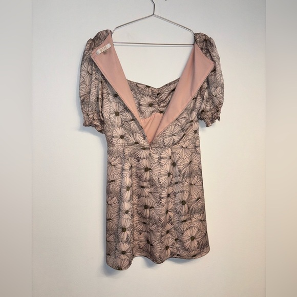 WAYF Light Pink Floral Mini Dress Womens size Large NWOT - Picture 9 of 9